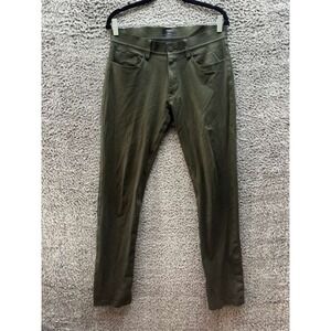 Theory Raffi Slim Fit 5-Pocket Neoteric‎ Twill Trousers Olive Green Mens Size 30